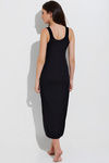 Zivame Side Slit Cotton Nighty Slip- Black — thumbnail 2