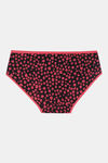 Rosaline Pure Cotton Full Coverage Slim Elastic Panty (Pack of 3)- Leaf Doodle Print — thumbnail 2