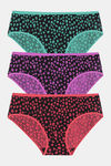 Rosaline Pure Cotton Full Coverage Slim Elastic Panty (Pack of 3)- Leaf Doodle Print — thumbnail 4