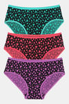 Rosaline Pure Cotton Full Coverage Zigzag Panty (Pack of 3)- Heart n Star Print — thumbnail 5