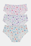 Rosaline Pure Cotton Full Coverage Flower Trail Brief (Pack of 3) — thumbnail 5
