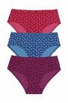 Rosaline Pure Cotton Full Coverage Heart Tango Brief (Pack of 3) — thumbnail 5