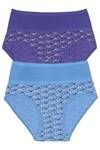 Rosaline Mid Waist Tummy Tucker Panty (Pack of 2)- Blue n Purple — thumbnail 8