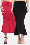 Sugathari Flared Saree Shapewear  - Black Pink — thumbnail 1