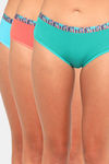 Red Rose Medium Rise Full Coverage Hipster Panty (Pack of 3) - Multicolor — thumbnail 1