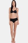 Red Rose High Rise Full Coverage Hipster Panty - Black — thumbnail 3