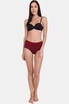 Red Rose High Rise Full Coverage Hipster Panty - Maroon — thumbnail 3