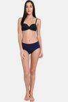 Red Rose High Rise Full Coverage Hipster Panty - Navy — thumbnail 3