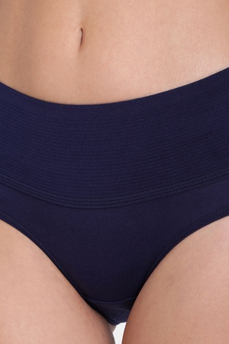 Red Rose High Rise Full Coverage Tummy Tucker Hipster Panty - Navy — image 7