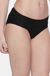 Red Rose Medium Rise Full Coverage Hipster Panty - Black — thumbnail 3