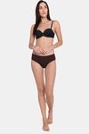 Red Rose Medium Rise Full Coverage Hipster Panty - Coffee — thumbnail 3