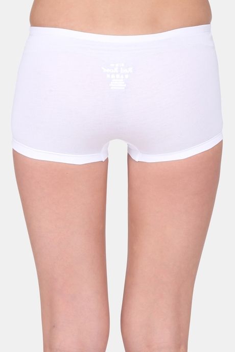 Red Rose Low Rise Full Coverage Boyshort - White — image 2