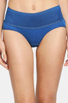 Red Rose Medium Rise Full Coverage Hipster Panty - Blue — thumbnail 1
