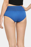 Red Rose Medium Rise Full Coverage Hipster Panty - Blue — thumbnail 2