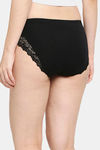 Red Rose Medium Rise Full Coverage Hipster Panty - Black — thumbnail 2