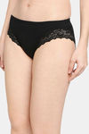 Red Rose Medium Rise Full Coverage Hipster Panty - Black — thumbnail 4