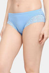 Red Rose Medium Rise Full Coverage Hipster Panty - Blue — thumbnail 4