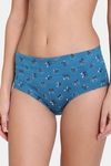 Red Rose Medium Rise Full Coverage Tummy Tucker Hipster Panty - Blue — thumbnail 3