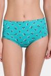 Red Rose Medium Rise Full Coverage Tummy Tucker Hipster Panty - Green — thumbnail 1