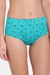 Red Rose Medium Rise Full Coverage Tummy Tucker Hipster Panty - Green — thumbnail 4