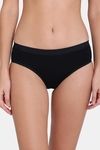 Red Rose Cotton Mid Waist Shaper Panty - Black — thumbnail 1