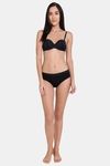 Red Rose Cotton Mid Waist Shaper Panty - Black — thumbnail 5