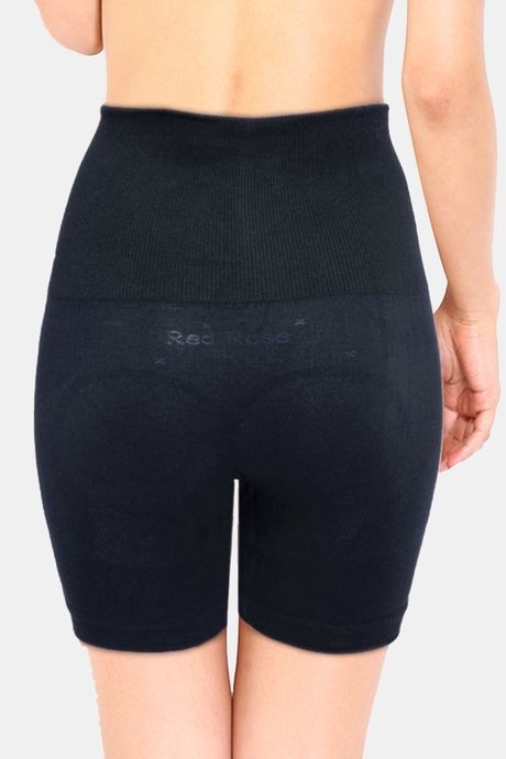 Red Rose Cotton Seamless Shapewear - Navy — image 2