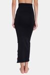 Red Rose Cotton Infused Medium Control Flared Saree Shapewear - Black — thumbnail 2