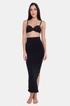 Red Rose Cotton Infused Medium Control Flared Saree Shapewear - Black — thumbnail 5