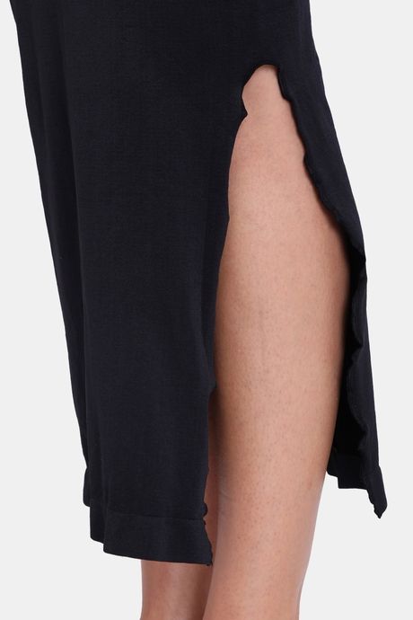 Red Rose Cotton Infused Medium Control Flared Saree Shapewear - Black — image 6