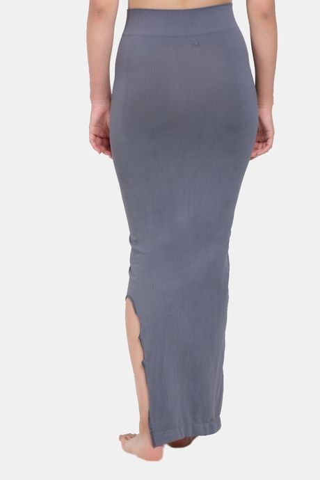 Red Rose Cotton Infused Medium Control Flared Saree Shapewear - Grey — image 2