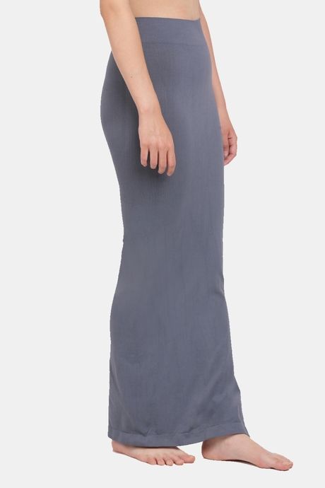 Red Rose Cotton Infused Medium Control Flared Saree Shapewear - Grey — image 4