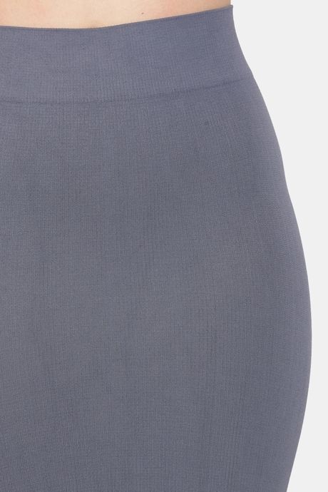 Red Rose Cotton Infused Medium Control Flared Saree Shapewear - Grey — image 5
