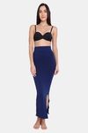 Red Rose Cotton Infused Medium Control Flared Saree Shapewear - Navy — thumbnail 5