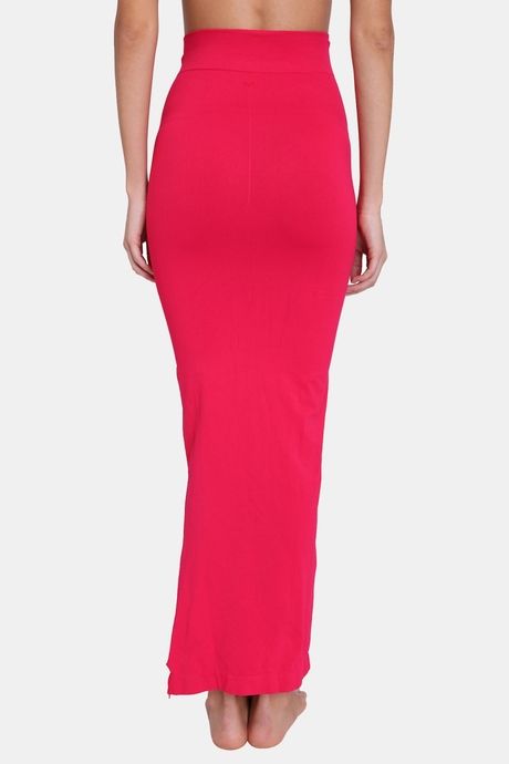 Red Rose Cotton Infused Medium Control Flared Saree Shapewear - Pink — image 2