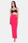 Red Rose Cotton Infused Medium Control Flared Saree Shapewear - Pink — thumbnail 5