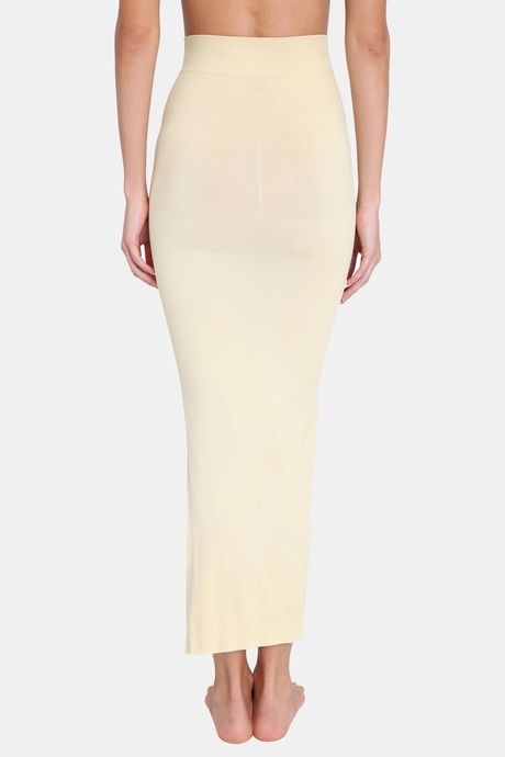 Red Rose Cotton Infused Medium Control Flared Saree Shapewear - Skin — image 2