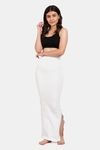 Red Rose Cotton Infused Medium Control Flared Saree Shapewear - White — thumbnail 5