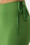 Red Rose Cotton Infused Medium Control Flared Saree Shapewear - Green — thumbnail 5
