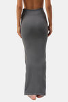 Red Rose Cotton Infused Medium Control Flared Saree Shapewear - Grey — thumbnail 2