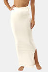 Red Rose Cotton Infused Medium Control Flared Saree Shapewear - White — thumbnail 1