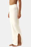 Red Rose Cotton Infused Medium Control Flared Saree Shapewear - White — thumbnail 3