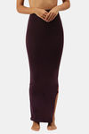 Red Rose Cotton Infused Medium Control Flared Saree Shapewear - Wine — thumbnail 1