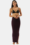 Red Rose Cotton Infused Medium Control Flared Saree Shapewear - Wine — thumbnail 4