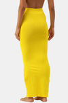 Red Rose Cotton Infused Medium Control Flared Saree Shapewear - Yellow — thumbnail 2