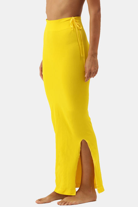 Red Rose Cotton Infused Medium Control Flared Saree Shapewear - Yellow — image 3