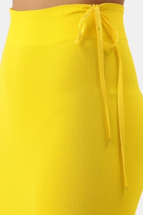 Red Rose Cotton Infused Medium Control Flared Saree Shapewear - Yellow — image 5
