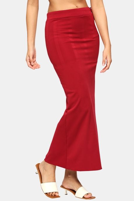 Red Rose Flared Saree Shapewear - Maroon — image 3