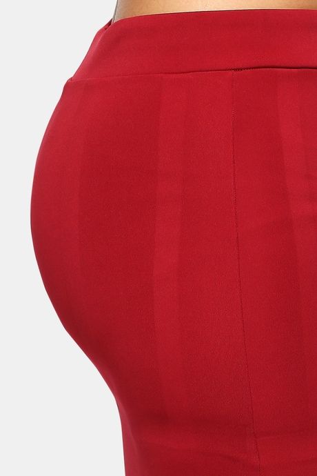 Red Rose Flared Saree Shapewear - Maroon — image 6
