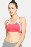 Red Rose Medium Impact Sports Bra With Removable Padding - Pink — thumbnail 1